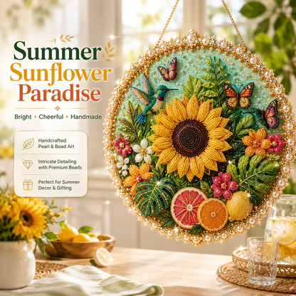 🔥Last Day 49% OFF - 🌸🌻🍂🎄 Four Seasons & Holiday Pearl Art Hanging Wreath Kit ✨(📦Buy 2 Free Shipping)