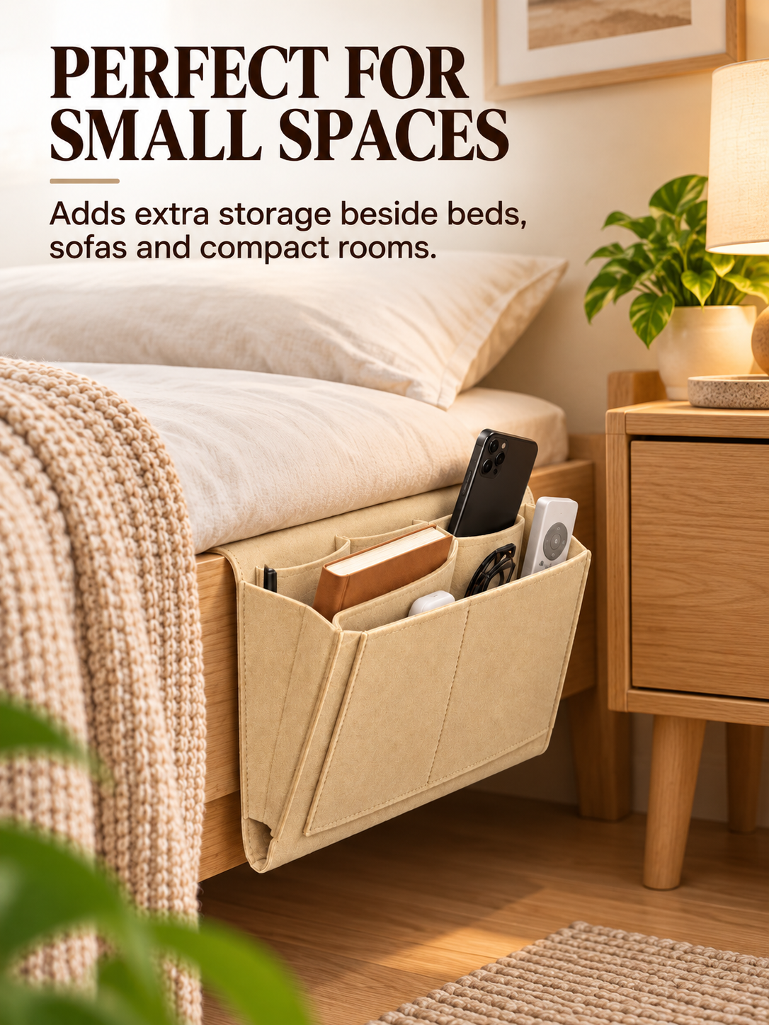 🔥 55% OFF Bedside Hanging Organizer – Keep Essentials Within Reach