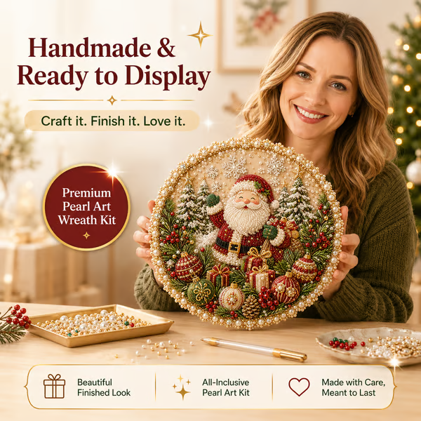 🔥Last Day 49% OFF - 🌸🌻🍂🎄 Four Seasons & Holiday Pearl Art Hanging Wreath Kit ✨(📦Buy 2 Free Shipping)