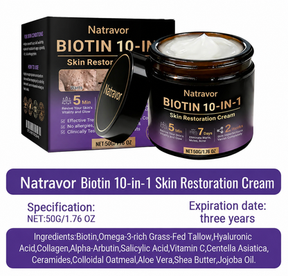 🔥Final 3 Hours 50% OFF - Natravor® Biotin 10-in-1 Skin Restoration Cream