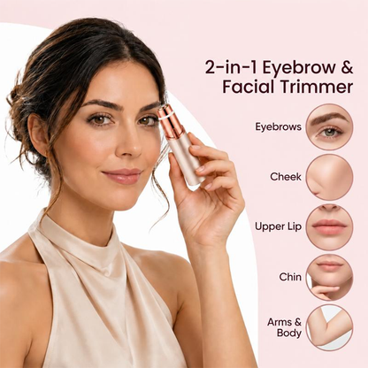 🔥Final 3 Hours: 60% OFF NATRAVOR SmoothTouch 2-in-1 Facial & Brow Trimmer-Rechargeable Precision Hair Remover for Face, Lips & Eyebrows