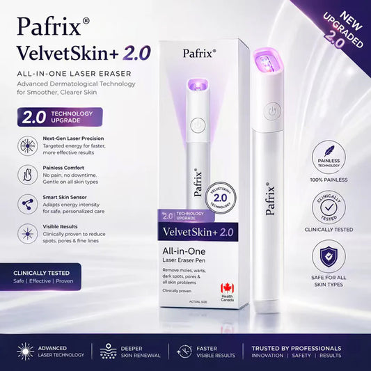 🔥 NEW 2026 GEN 2 Update☂Pafrix® VelvetSkin+ Photorejuvenation2.0 ⚔️All-in-One Laser Eraser Pen🖊️ (🔬Powered by Photorejuvenation – effectively removes moles, warts, skin tags, pigmentation spots, and other skin imperfections)