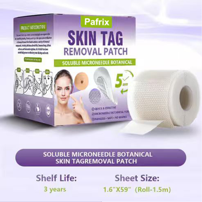 Pafrix® Soluble Microneedle Botanical Skin Tag Removal Patch