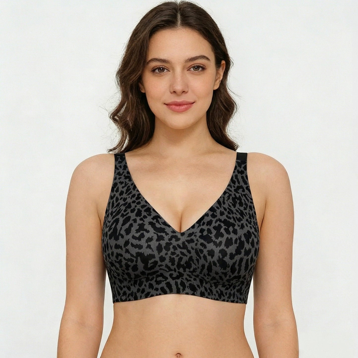 🏆LAST DAY SALE 57% OFF 🔥Super Firming Leopard Print Jelly  Bra | Women Wirefree Bras 👍No More Sagging Breasts