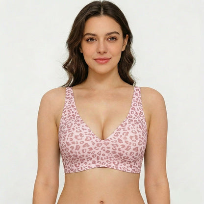 🏆LAST DAY SALE 57% OFF 🔥Super Firming Leopard Print Jelly  Bra | Women Wirefree Bras 👍No More Sagging Breasts