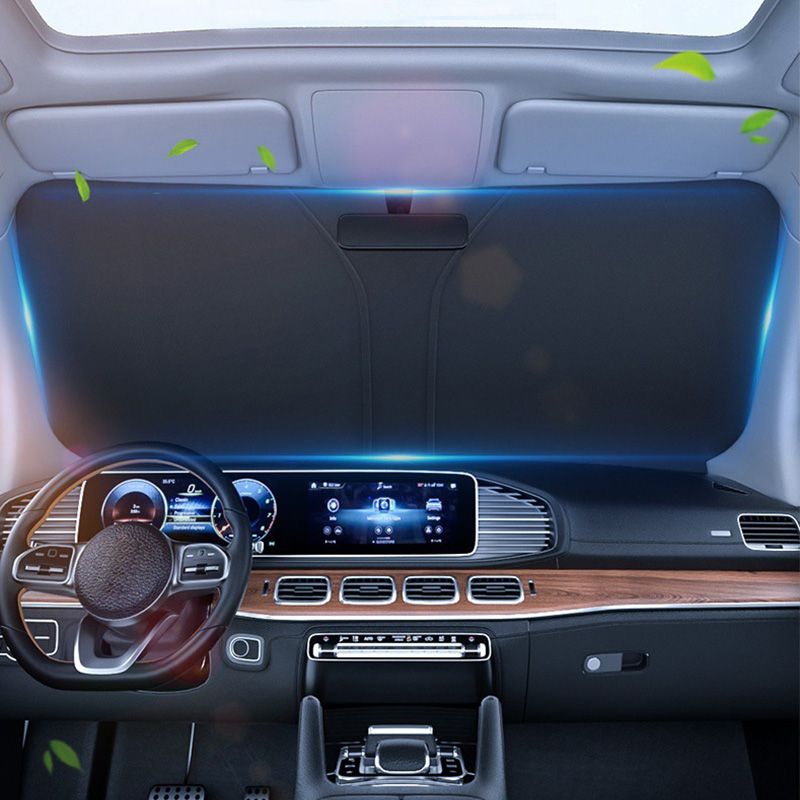 Universal Foldable Windshield Sun Shade🏖️ Foldable 4-Layer Reflective Anti-Ultraviolet Cover, UV-Blocking Front Window Blocker with Enhanced Cooling Tech, Car Accessories for Sedans & Hatchbacks, Accessories For Car