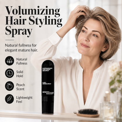 🍑 Volumizing Hair Styling Spray (90ml) – Natural Root Lift & Peach Scent ✨
