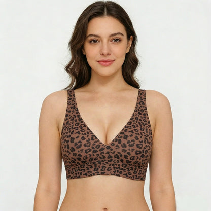 🏆LAST DAY SALE 57% OFF 🔥Super Firming Leopard Print Jelly  Bra | Women Wirefree Bras 👍No More Sagging Breasts