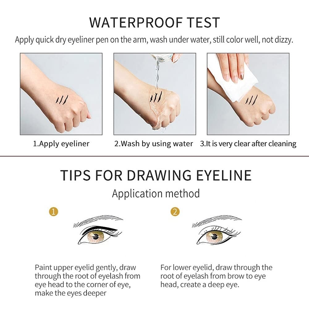 14-Pack Eyeliner Pencil Waterproof Colored Gel Liners with Metallic & Shimmer Finishes Smudge-Proof