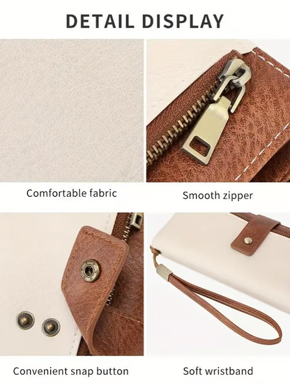 🔥Final 3 Hours: 60% OFF Women's long wallet, stylish clutch, elegant solid color RFID blocking leather wallet👛