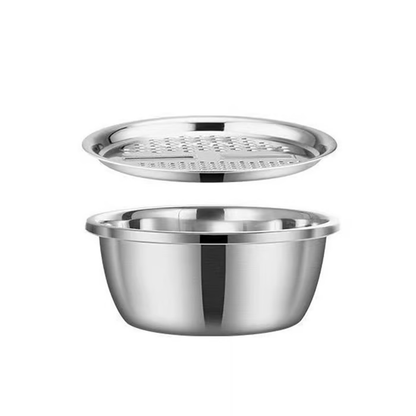 🔥Final 3 Hours:50%OFF Stainless Steel Grater with Drain Basket🥕🥗