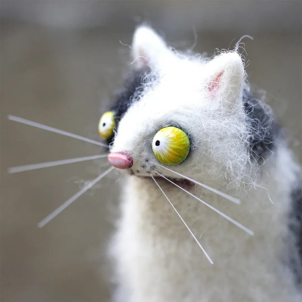 🔥Hot Sale 49% OFF🌟🐭👀Handmade Wool Felt Big-Eyed Panicked Weirdo — Quirky Plush Pal🧶