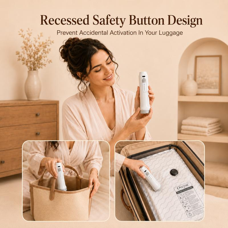 [2026 Upgraded]NATRAVOR Cordless Travel Vacuum Bag SetVacuum Bags for Travel withRechargeable air Pump