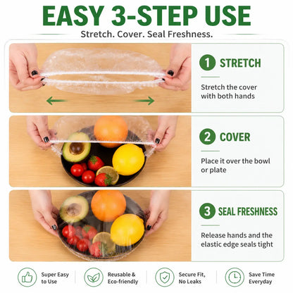 100PCS Disposable Stretch Food Covers