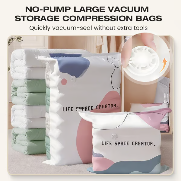 📦 Large-Capacity Vacuum Bags – No Pump Needed! 💨✨