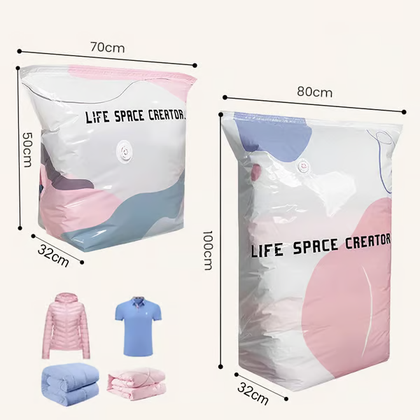📦 Large-Capacity Vacuum Bags – No Pump Needed! 💨✨
