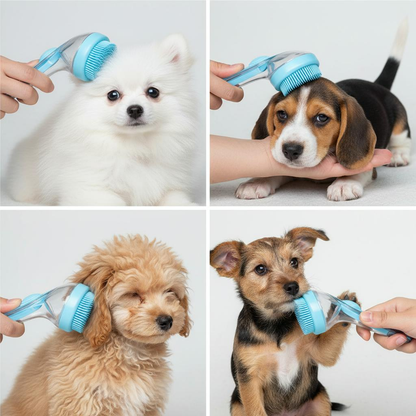 2026 New Universal 2-in-1 Pet Bath & Grooming Deshedding Brush with Built-in Soap Dispenser