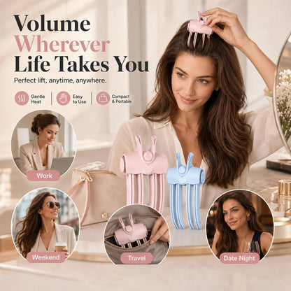 ✨ Cordless Heated Root Lift Clip – Volumizing Hair Styling Tool