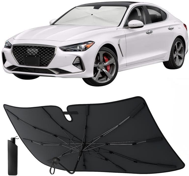 Universal Foldable Windshield Sun Shade🏖️ Foldable 4-Layer Reflective Anti-Ultraviolet Cover, UV-Blocking Front Window Blocker with Enhanced Cooling Tech, Car Accessories for Sedans & Hatchbacks, Accessories For Car