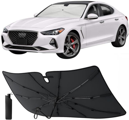Universal Foldable Windshield Sun Shade🏖️ Foldable 4-Layer Reflective Anti-Ultraviolet Cover, UV-Blocking Front Window Blocker with Enhanced Cooling Tech, Car Accessories for Sedans & Hatchbacks, Accessories For Car