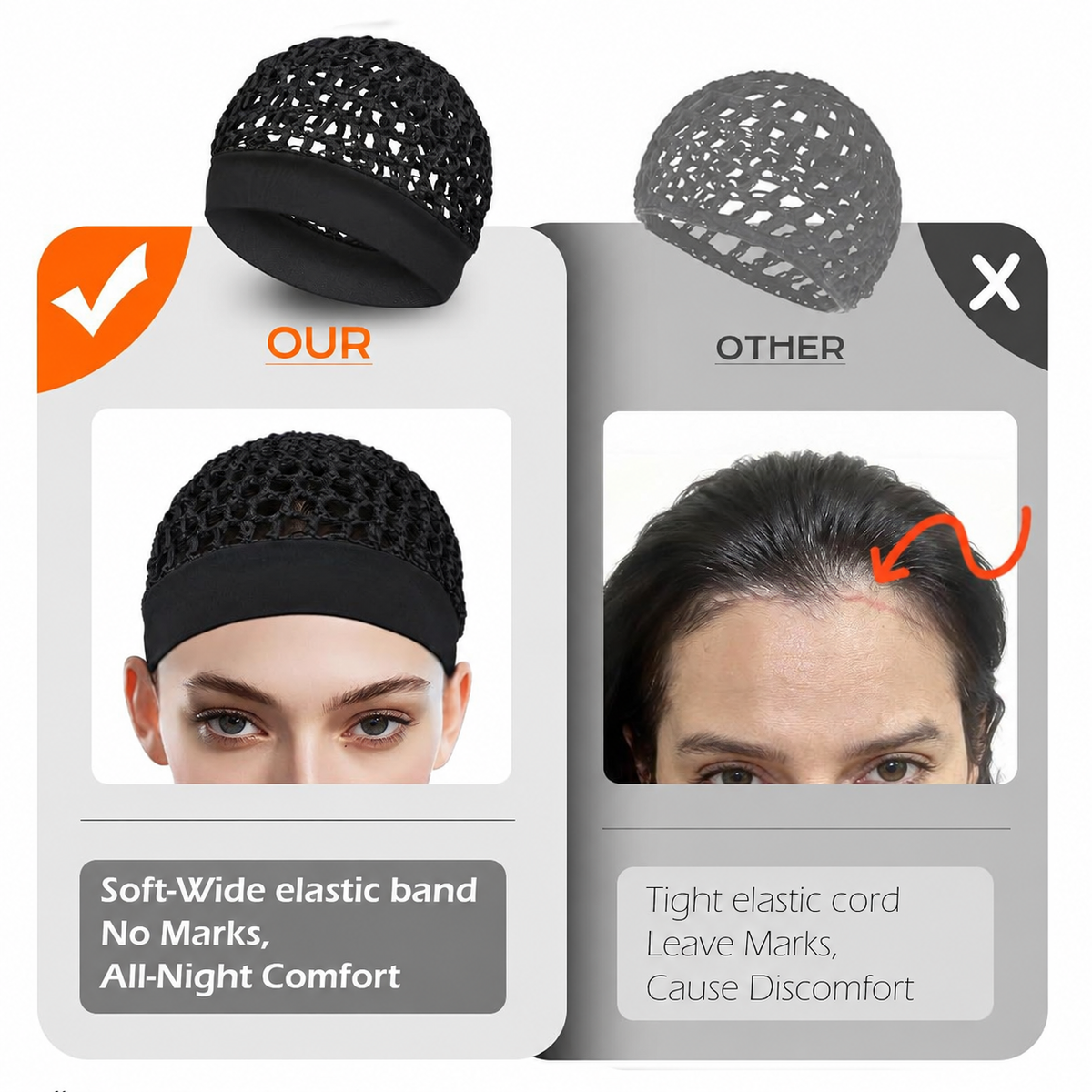 3-Piece Stretchy Wide-Edge Sleep Bonnet Set – Soft Hair Protection Caps for Nighttime Hair Care