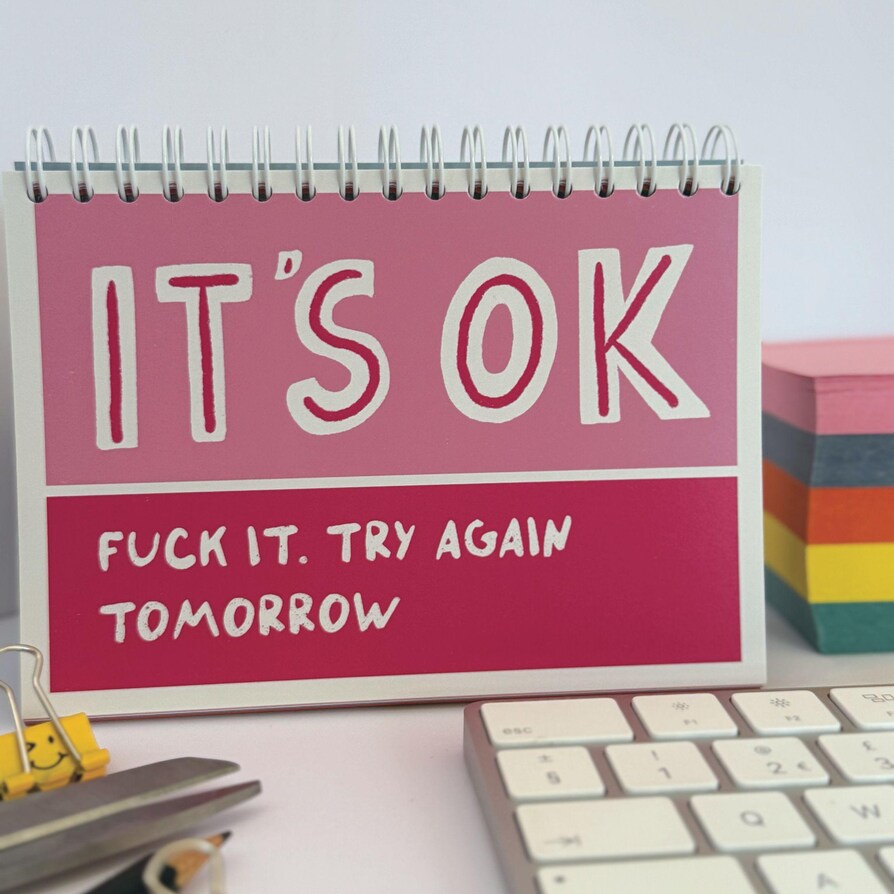 Sweary Affirmation Desk Flip Chart Desk Pad Book