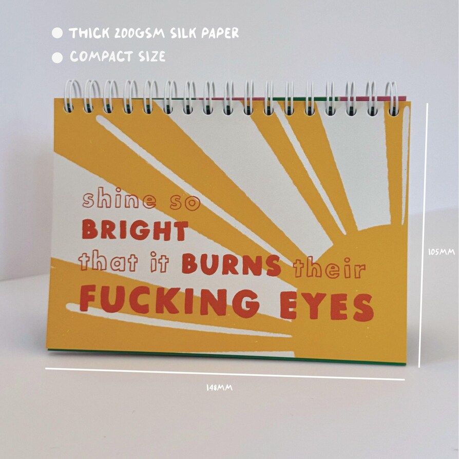 Sweary Affirmation Desk Flip Chart Desk Pad Book