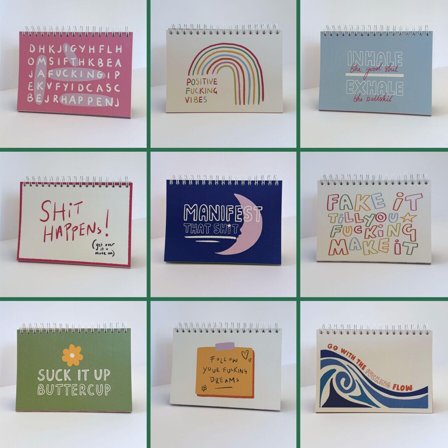 Sweary Affirmation Desk Flip Chart Desk Pad Book