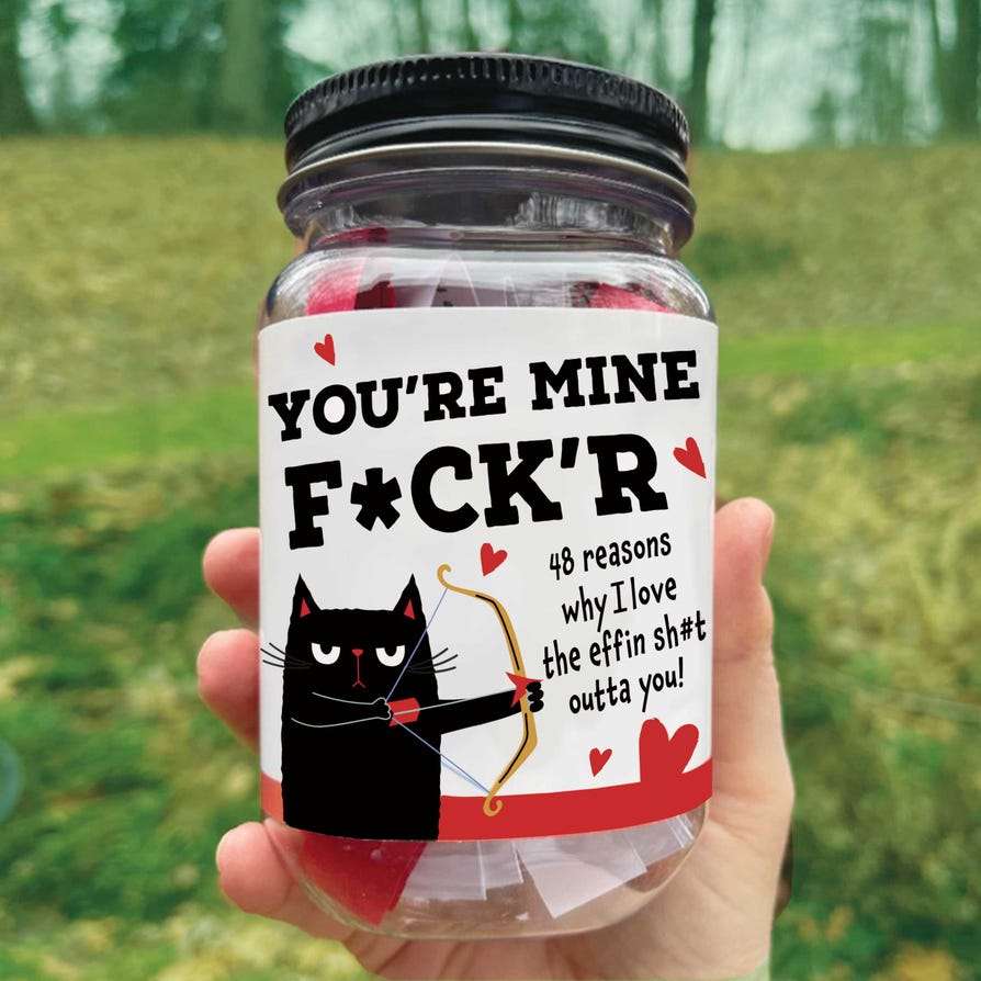 Funny I Love You Jar with 48 Messages Unique