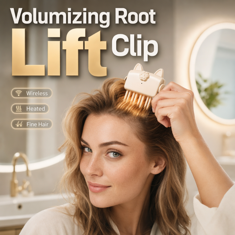 💥Surprise 50% Off！💇 Wireless Heated Volumizing Root Lift Clip, Portable Travel Hair Styling Tool for Flat Fine Hair