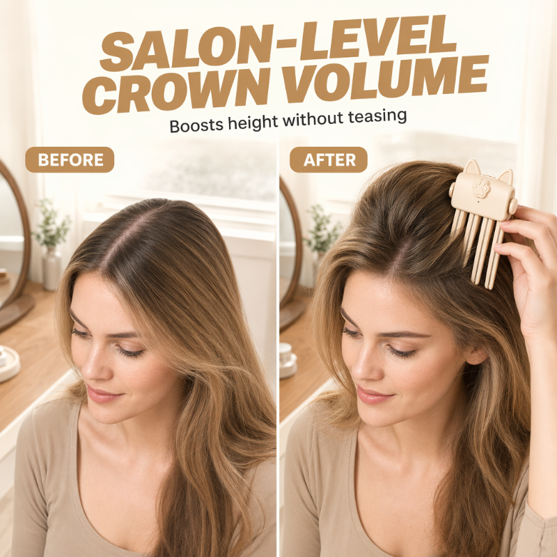 💥Surprise 50% Off！💇 Wireless Heated Volumizing Root Lift Clip, Portable Travel Hair Styling Tool for Flat Fine Hair