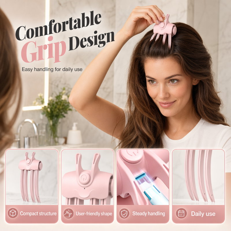 ✨ Cordless Heated Root Lift Clip – Volumizing Hair Styling Tool